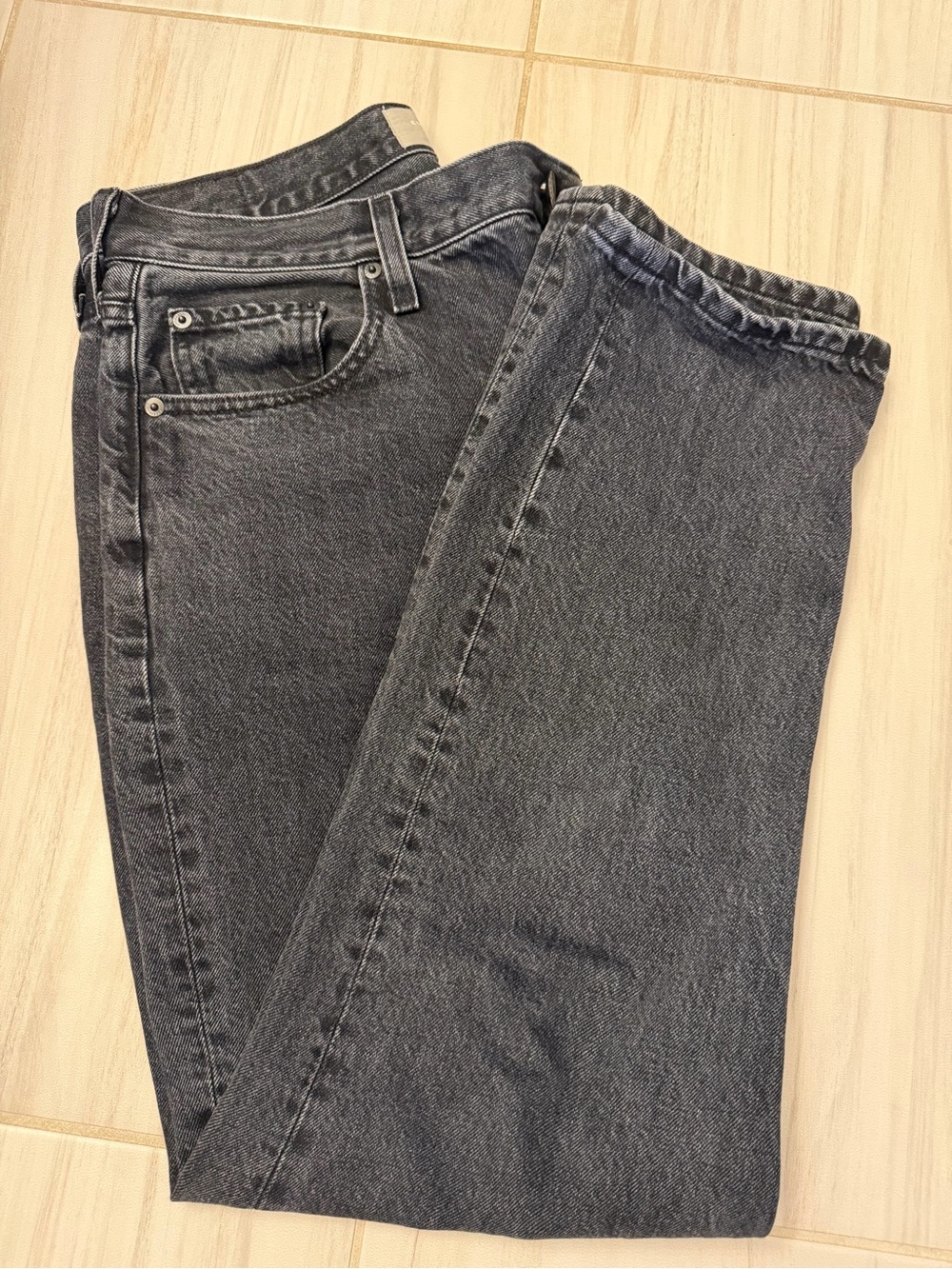 Everlane Charcoal Straight Jeans
